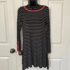 Buttons striped long sleeve dress size XS blue white